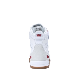 Womens Supra High Top Shoes BREAKER White/Rose/gum | AU-56306